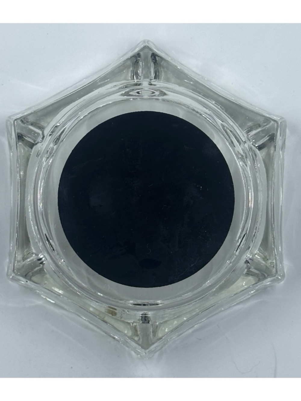 Vtg The Jockey Club Miami Florida Glass Ashtray - Black & Gold - Picture 3 of 5